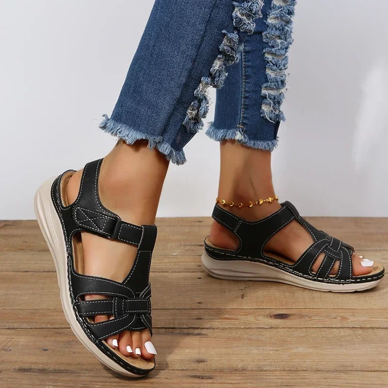 ISALIN | Orthopädische Leder Sandalen mit elegantem Design