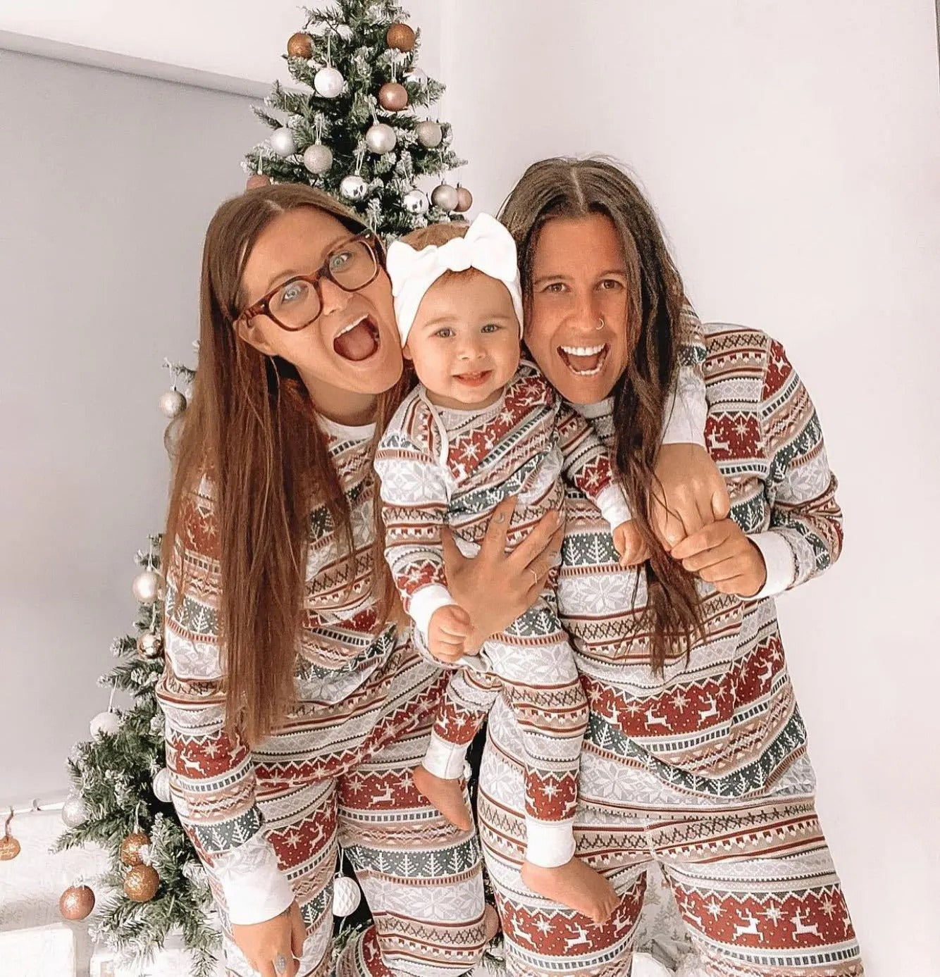 Morgan | Familien Christmas Weihnachts Pyjama Set aus Strick | Warm & Festlich