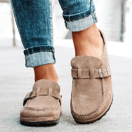 Mara – Orthopädische Damen-Hausschuhe aus Leder mit Mokassin-Design