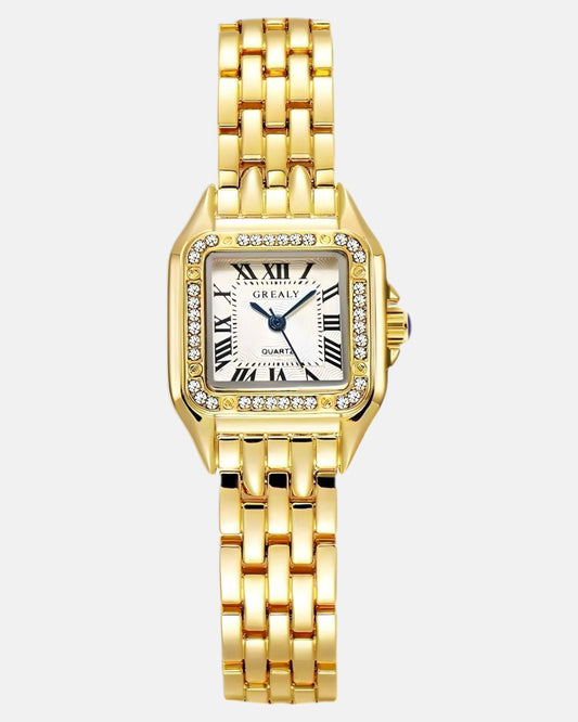 Riva – Hochwertige Vintage-Damenuhr aus Edelstahl mit Saphirglas