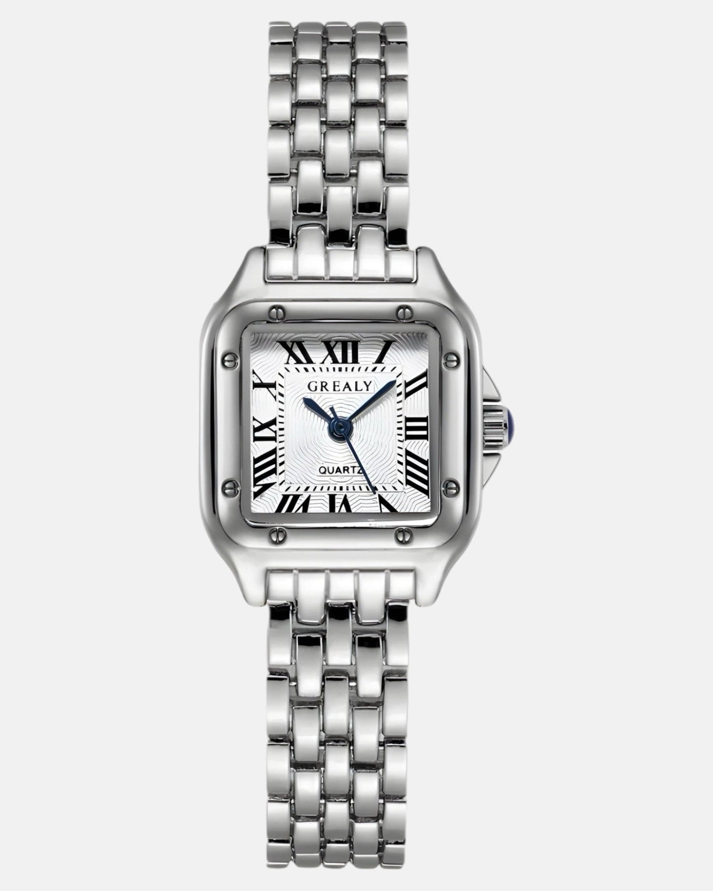 Riva – Hochwertige Vintage-Damenuhr aus Edelstahl mit Saphirglas