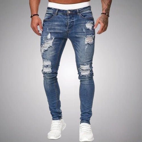 Jensen Herren Ripped Hose – Schlanke Passform für einen urbanen Look