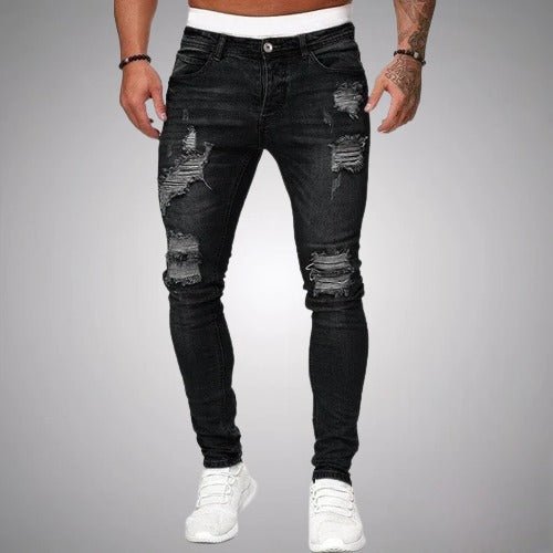 Jensen Herren Ripped Hose – Schlanke Passform für einen urbanen Look