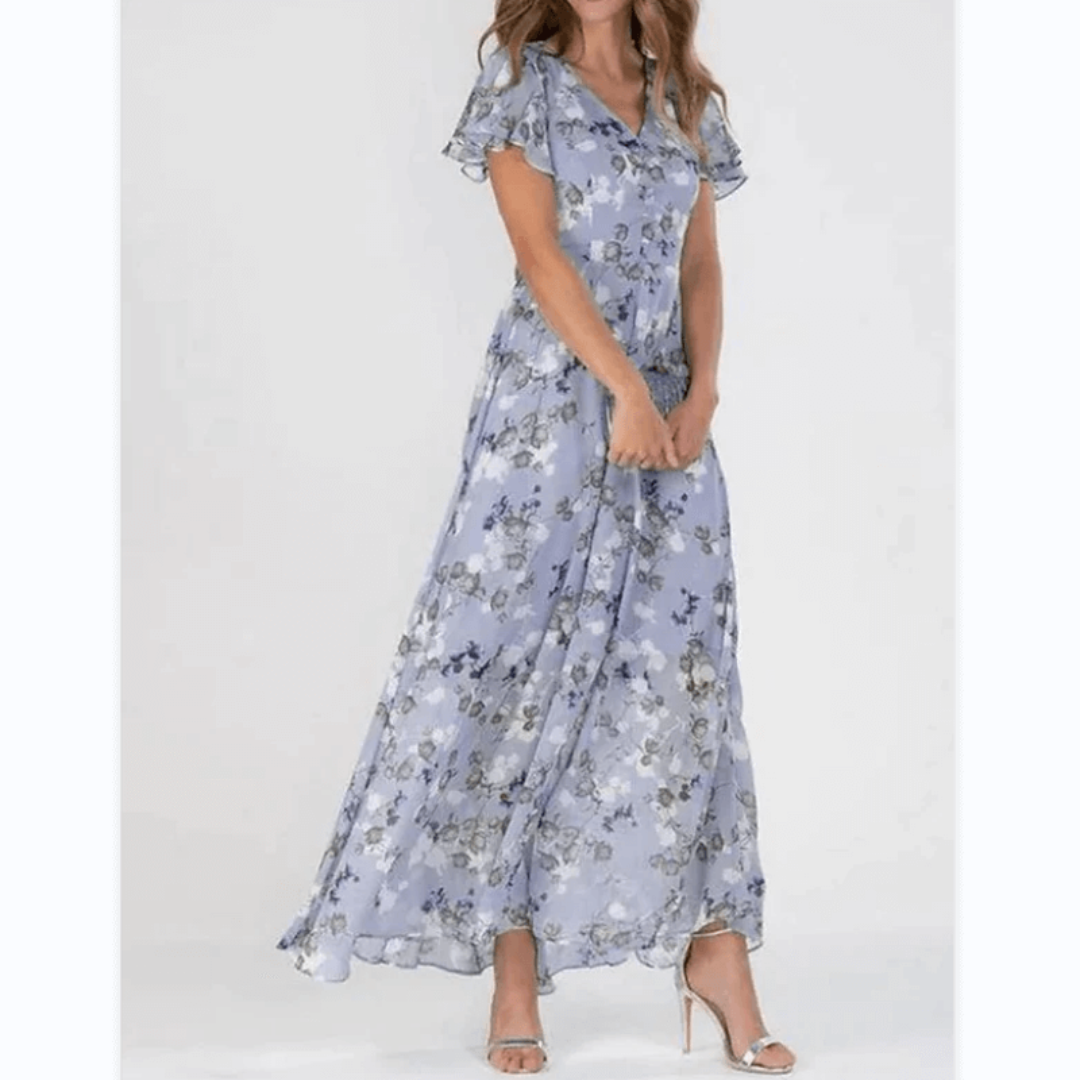 Damen Sommer Formelles Blumen Hochzeitsgast Kleid | Maxi