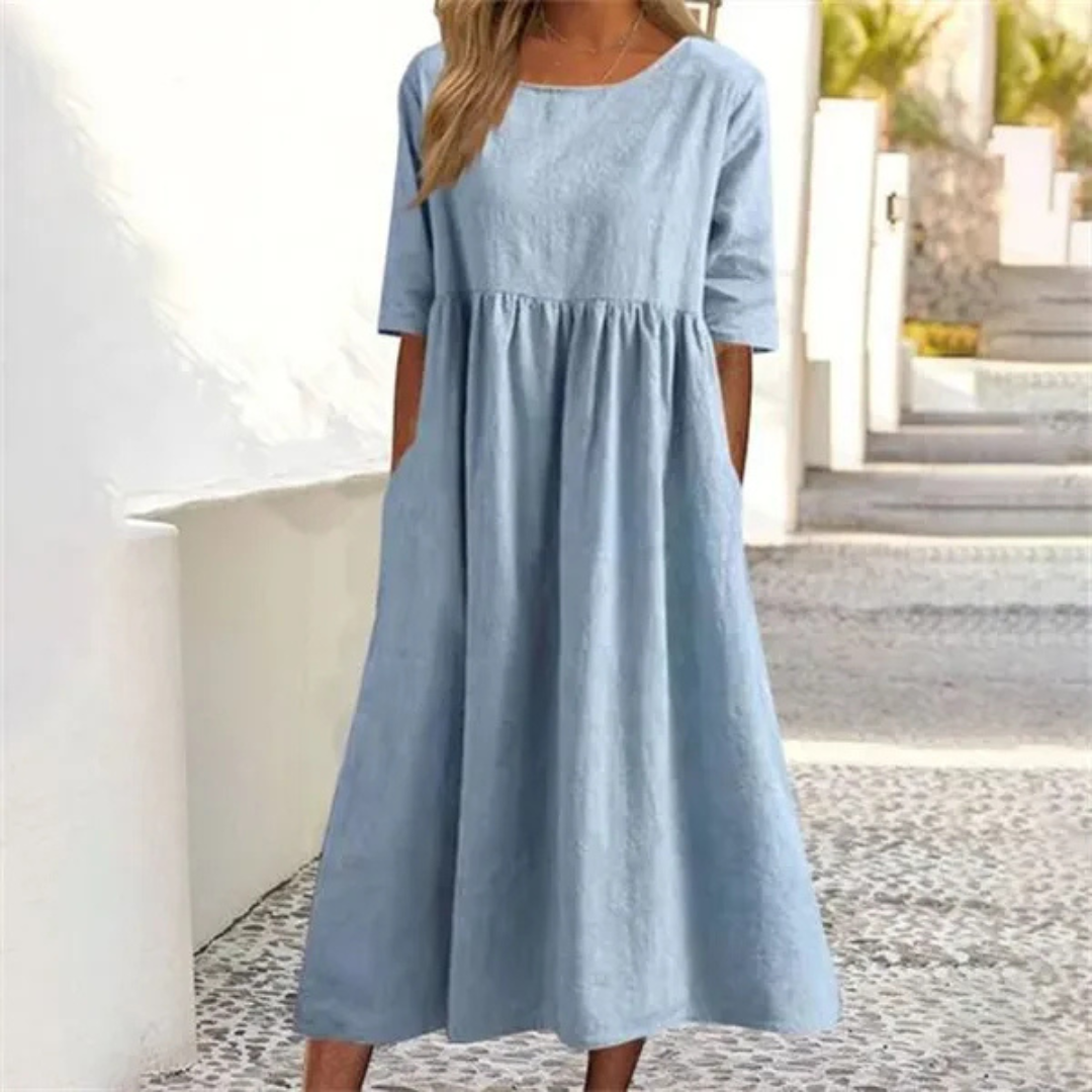 Leichtes Sommerkleid Für Damen Mit Lockerer Passform | Midi & Luftig für Alltag & Urlaub