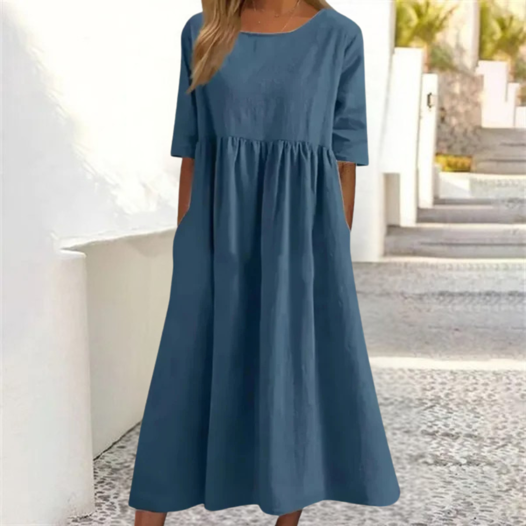 Leichtes Sommerkleid Für Damen Mit Lockerer Passform | Midi & Luftig für Alltag & Urlaub