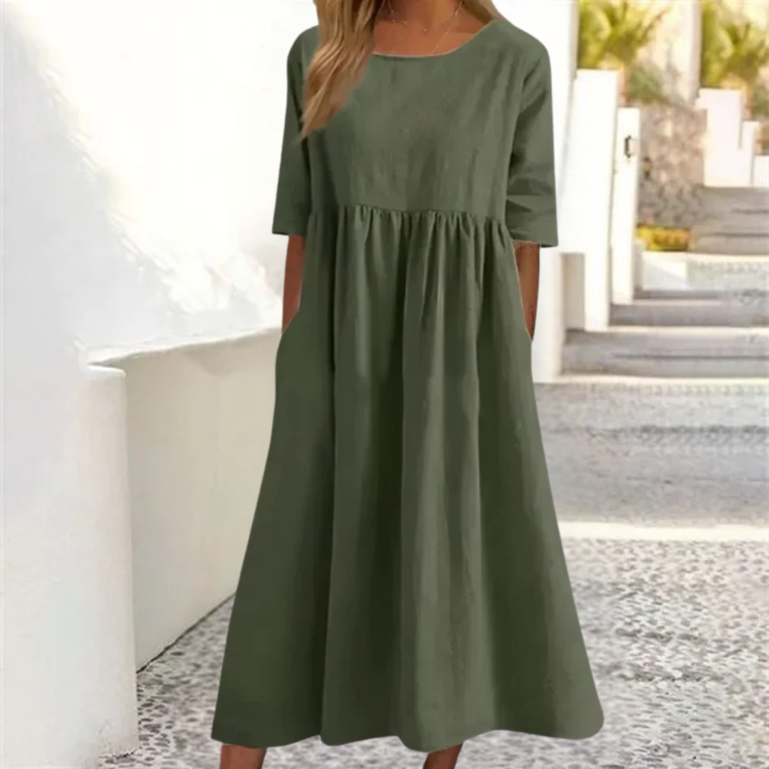 Leichtes Sommerkleid Für Damen Mit Lockerer Passform | Midi & Luftig für Alltag & Urlaub