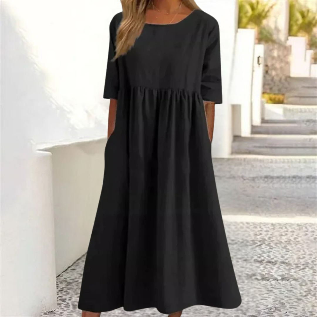 Leichtes Sommerkleid Für Damen Mit Lockerer Passform | Midi & Luftig für Alltag & Urlaub
