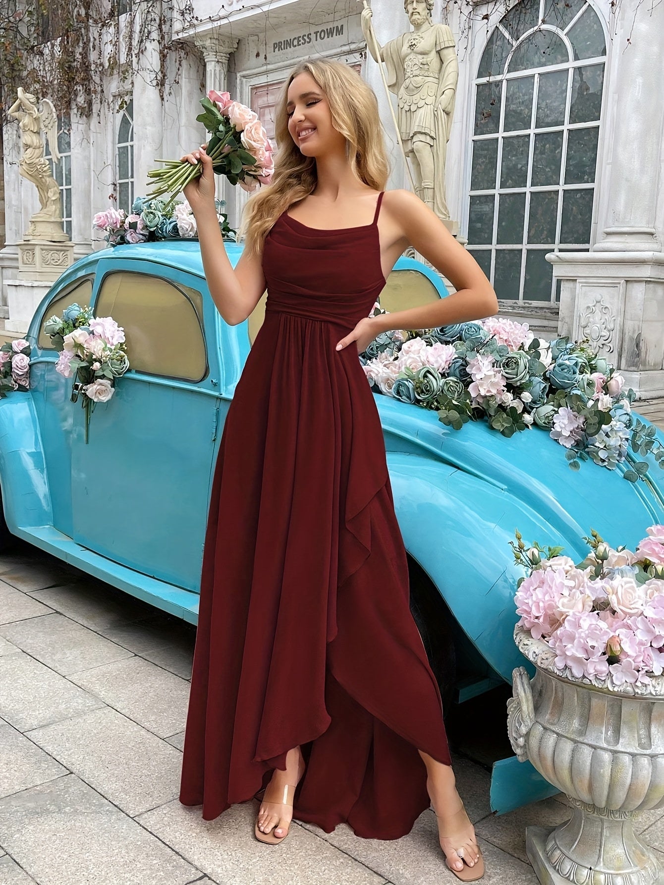 Theresa – Langes Chiffonkleid für Brautjungfern und besondere Anlässe