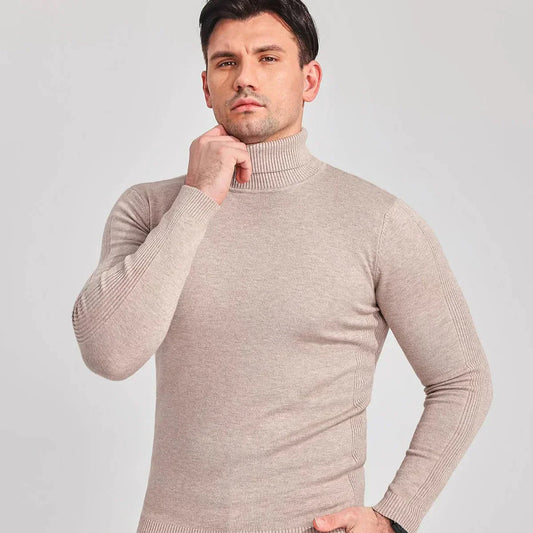 Herren Rollkragenpullover | Klassische Passform | Elegante Wärme | Luxuriöse Wollmischung